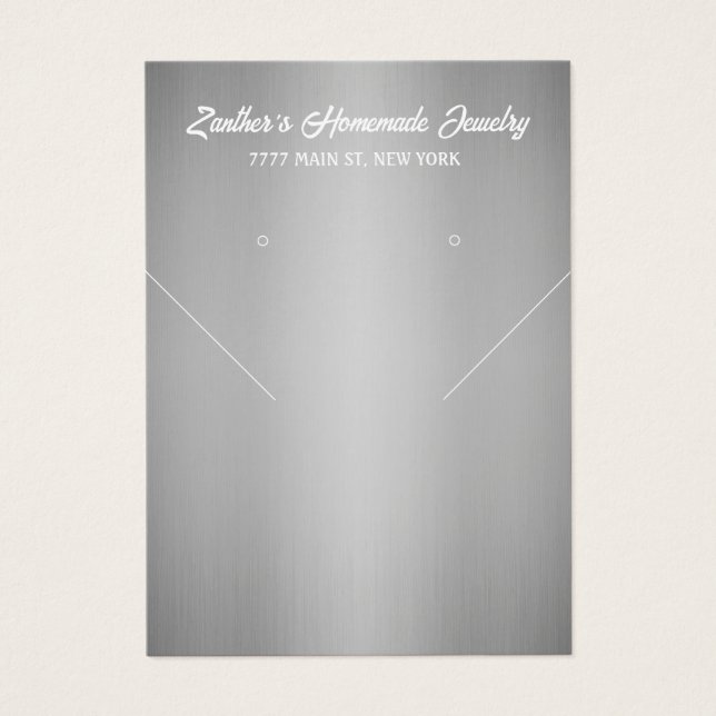 Silver Jewellery Earring Display Cards (Front)