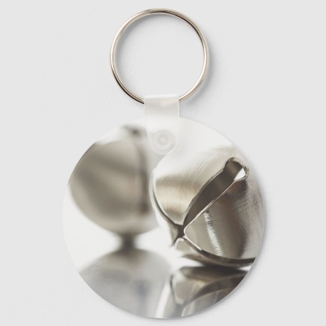 Silver Jingle Bells Key Ring (Front)