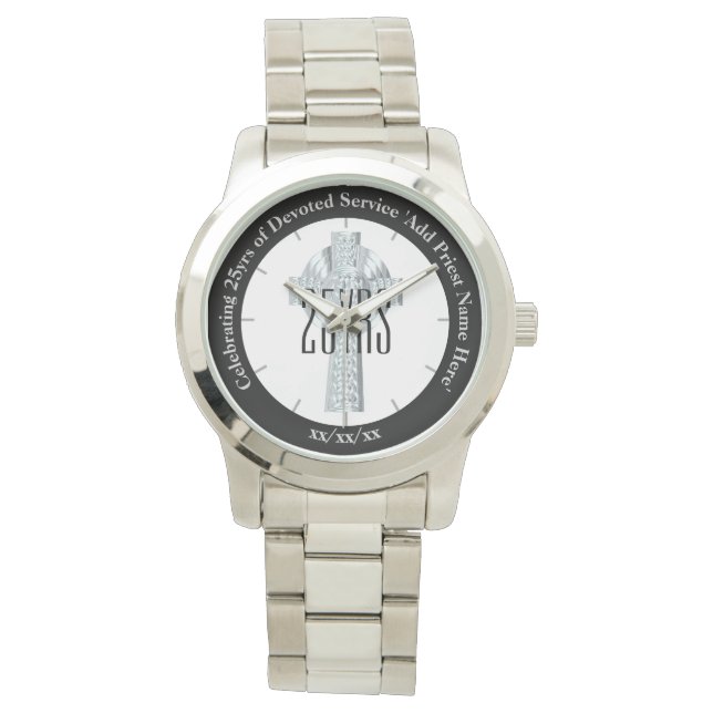 Silver Jubilee Religious Life Priest Anniversary Watch (Front)