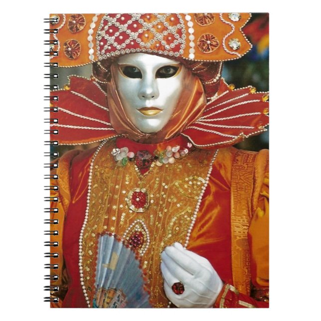 Silver Kabuku Mask Notebook (Front)