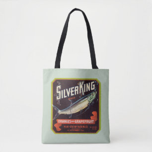 Silver King Brand Oranges and Grapefruit Label Tote Bag