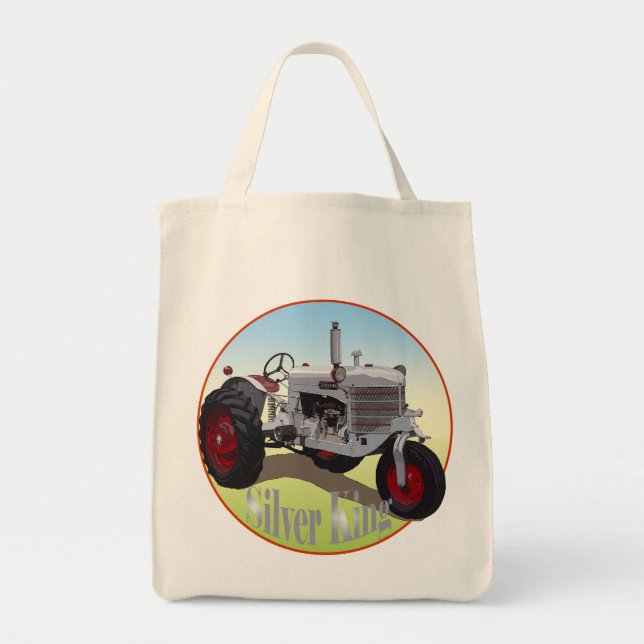 Silver King Tractor Tote Bag (Front)