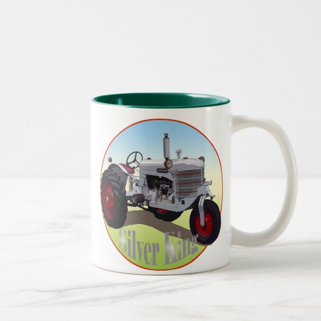 Silver King Tractor Two-Tone Coffee Mug (Right)