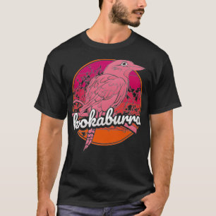 Silver Kookaburra Vintage Retro Sunset Australian  T-Shirt