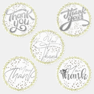 Silver Labels with Gold of Gratitude