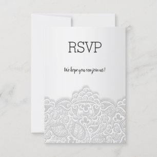 Silver lace elegant all event rsvp response