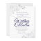 Silver Lace Navy & White BUDGET Wedding Invitation