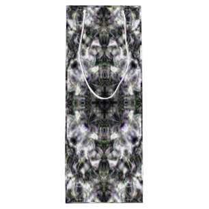 Silver Lace Wine Gift Bag