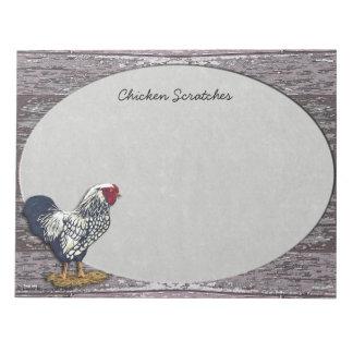 Silver Laced Wyandotte Rooster Notepad