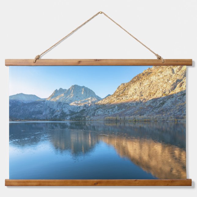 Silver Lake and Mountain Landscape Hanging Tapestry (Front)