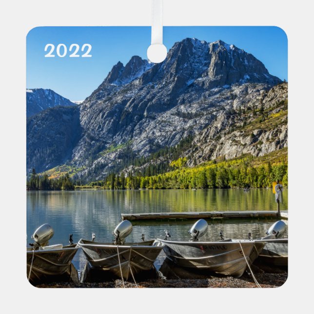 Silver Lake, California, Square  Metal Tree Decoration (Front)