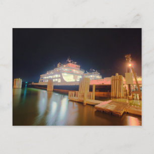 silver lake ferry boat at ocracoke island postcard