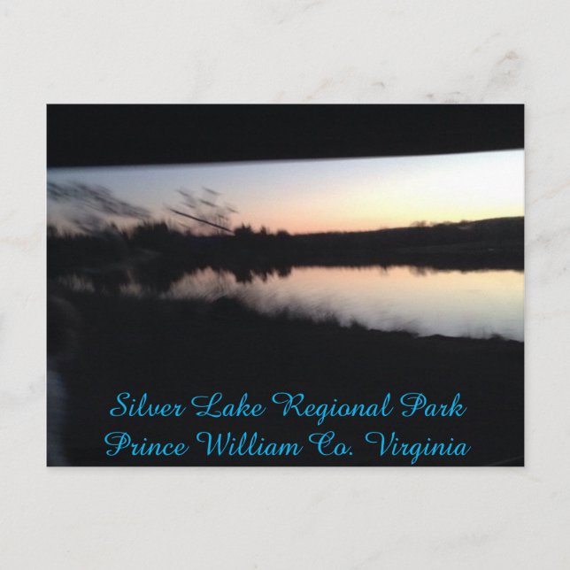 Silver Lake Regional Park @ Sunset Postcard (Front)