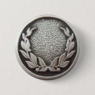 Silver Laurel Wreath 6 Cm Round Badge