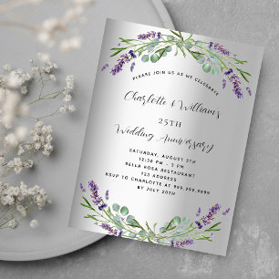 Silver lavender budget 25th wedding anniversary