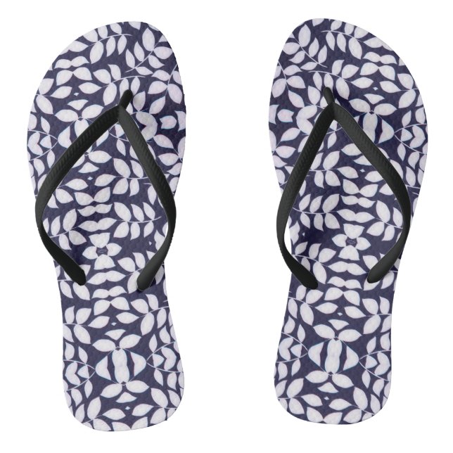 Silver Leaf Flip Flops (Footbed)