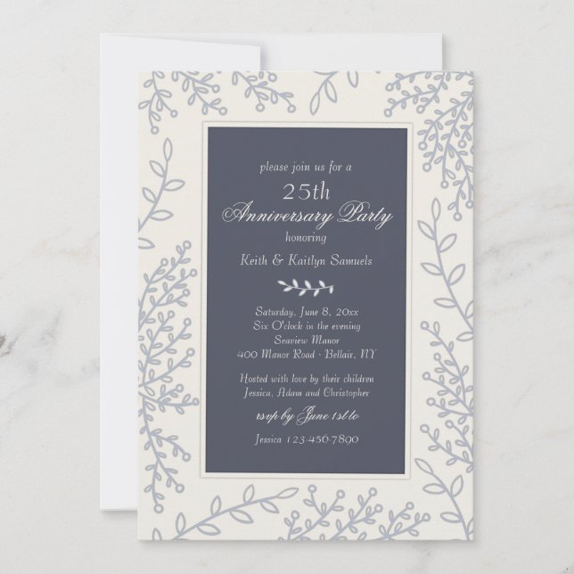 Silver Leaf Invitation (Front)