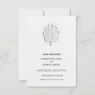 Silver Leaf Wedding Save The Date