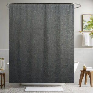 Silver Leather Shower Curtain Spa-like Bathroom