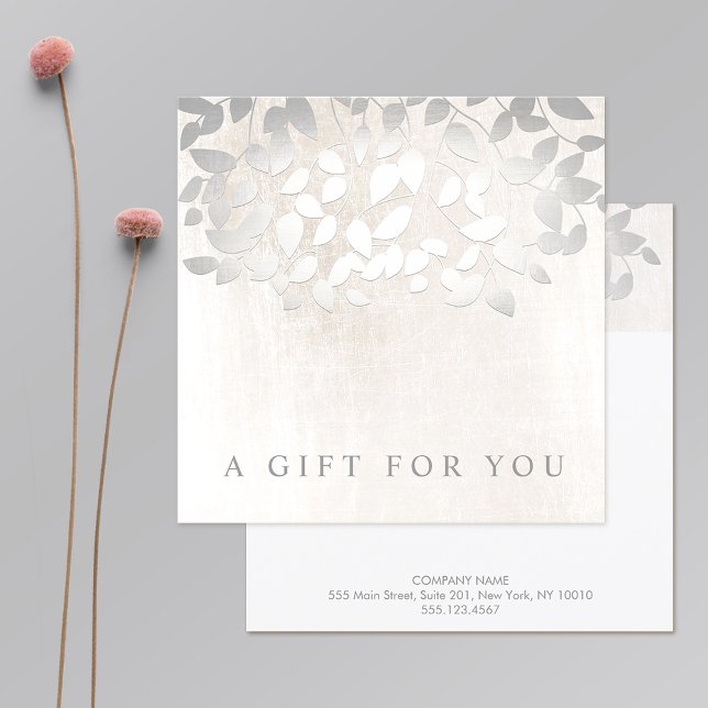 Silver Leaves Marble Salon Spa Gift Certificate (Creator Uploaded)