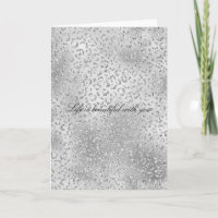 Silver Leopard Print Luxe Glitter   