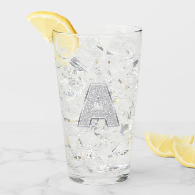 Silver Letter A Glass (Front Ice)