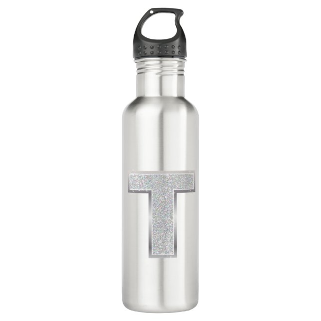 Silver Letter T 710 Ml Water Bottle (Front)