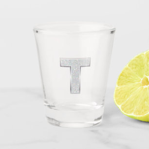 Silver Letter T Shot Glass
