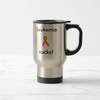 silver, Leukaemia sucks! travel mug.. Mug