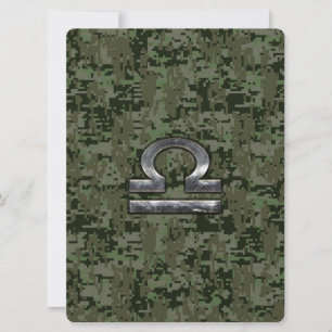 Silver Libra Zodiac Green Digital Camo