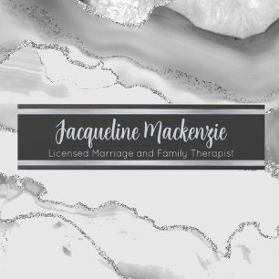 Silver Licensed Marriage and Family Therapist Door Sign