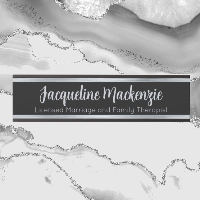 Silver Licensed Marriage and Family Therapist  Door Sign (Creator Uploaded)