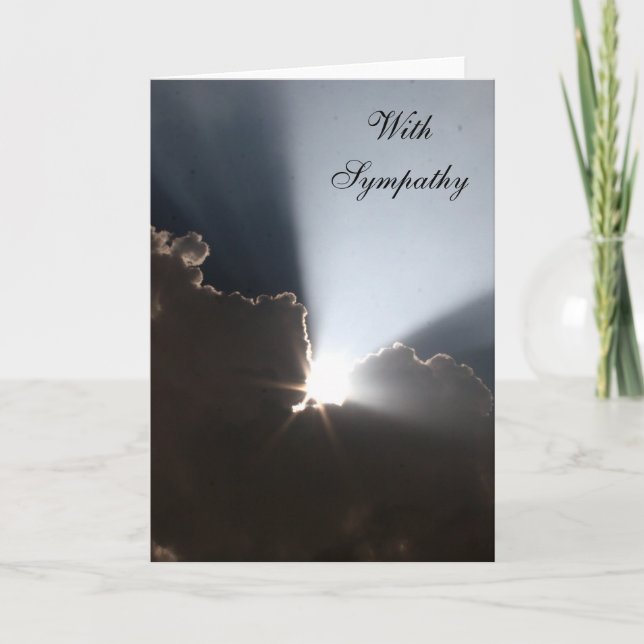 silver light sympathy card (Front)