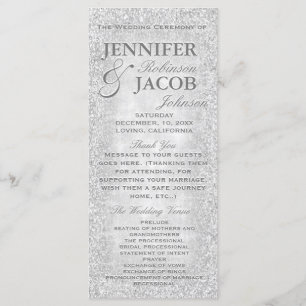 Silver Lights Wedding Program Programme