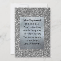 Silver lining card