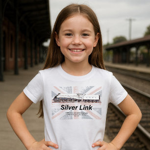 Silver Link LNER Class A4 Locomotive profile flag T-Shirt