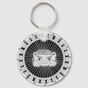 Silver Lion Keychain