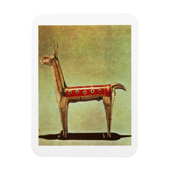 Silver Llama Figurine, from Peru, after 1438 Magnet (Vertical)