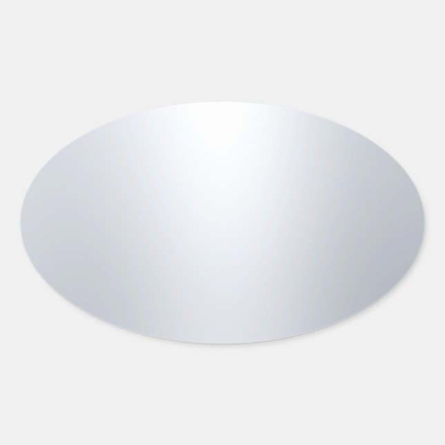 Silver Look Blank Template Elegant Glamour Trendy Oval Sticker (Front)