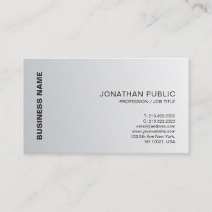 Silver Look Chic Sleek Design Luxury Professional Business Card