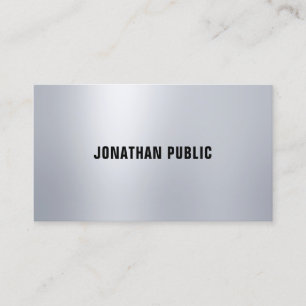 Silver Look Elegant Modern Professional Plain Luxe Business Card