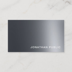 Silver Look Lights Modern Professional Glam Plain Business Card