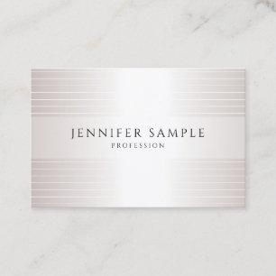 Silver Look Modern Simple Elegant Trendy Template Business Card