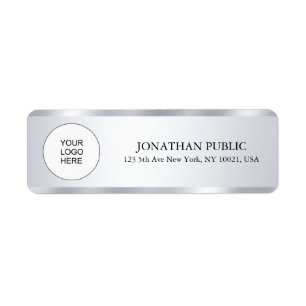 Silver Look Modern Template Upload Your Logo to