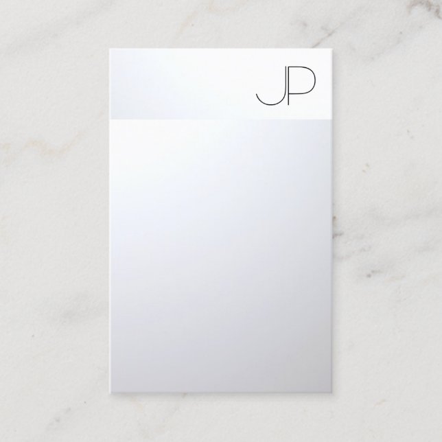 Silver Look Professional Modern Elegant Template Business Card (Front)