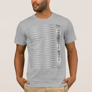 Silver Look Template Add Your Text Grey Mens T-Shirt