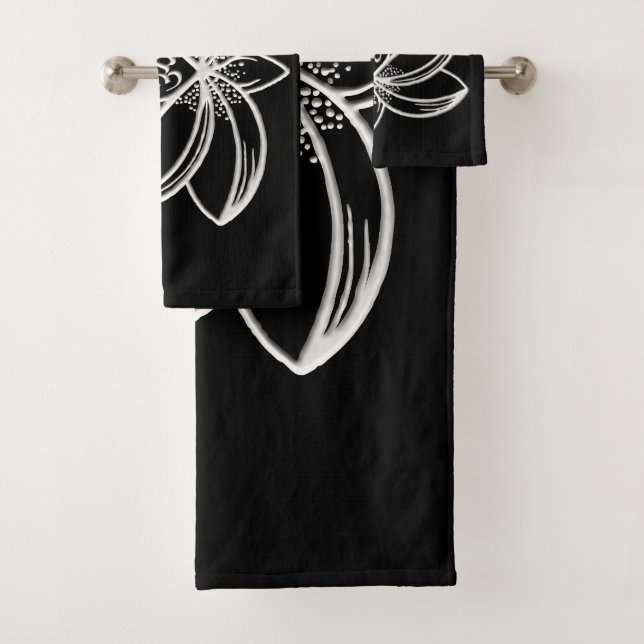 Silver Lotus  Bath Towel Set (Insitu)