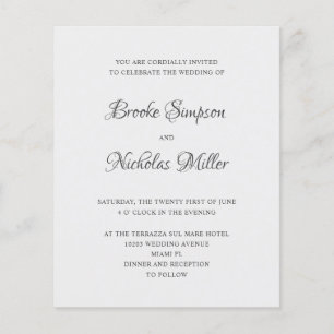 SILVER LOW COST Simple Elegant Minimal Wedding