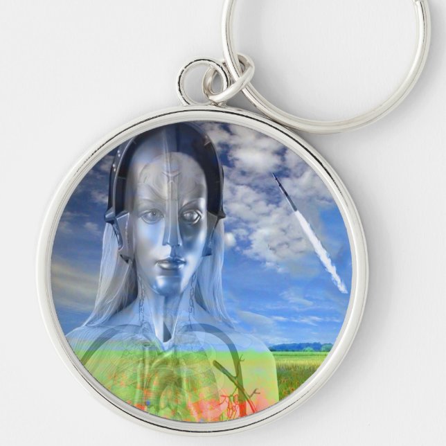 Silver Machine Key Ring (Front)