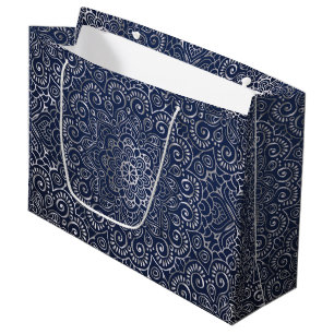 Silver Mandala Large Gift Bag